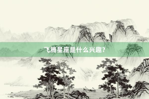 飞腾星座是什么兴趣？