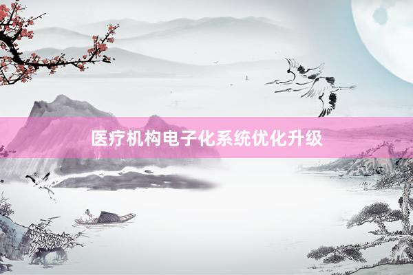 医疗机构电子化系统优化升级