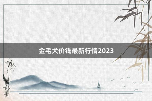 金毛犬价钱最新行情2023