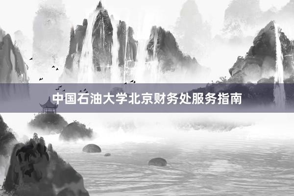 中国石油大学北京财务处服务指南